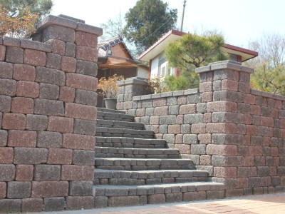 도담블럭 주택담장 및 진입계단